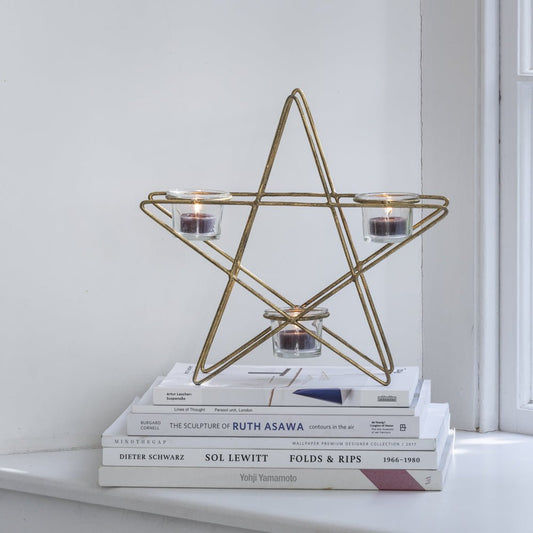 Star Triple Tea Light Holder