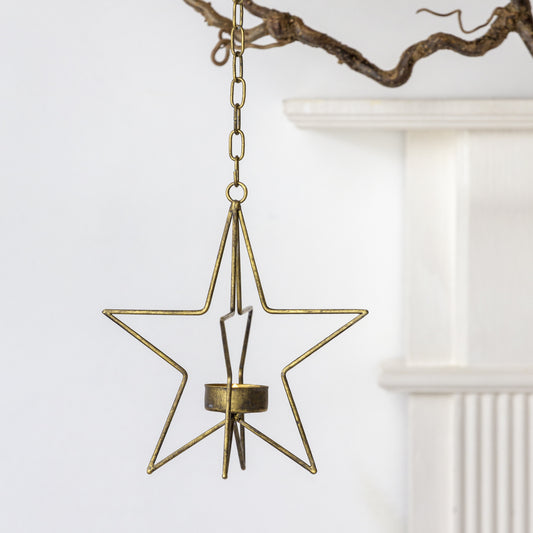 Hanging Star tealight holder