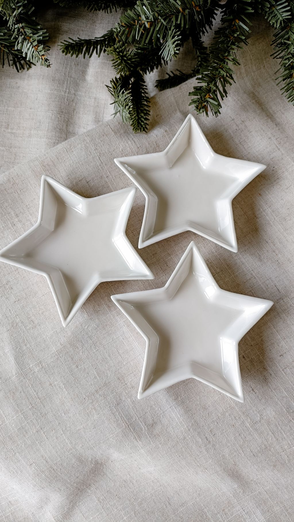 Top view of star shaped ceramic trinket dishes from Little Wren Interiors